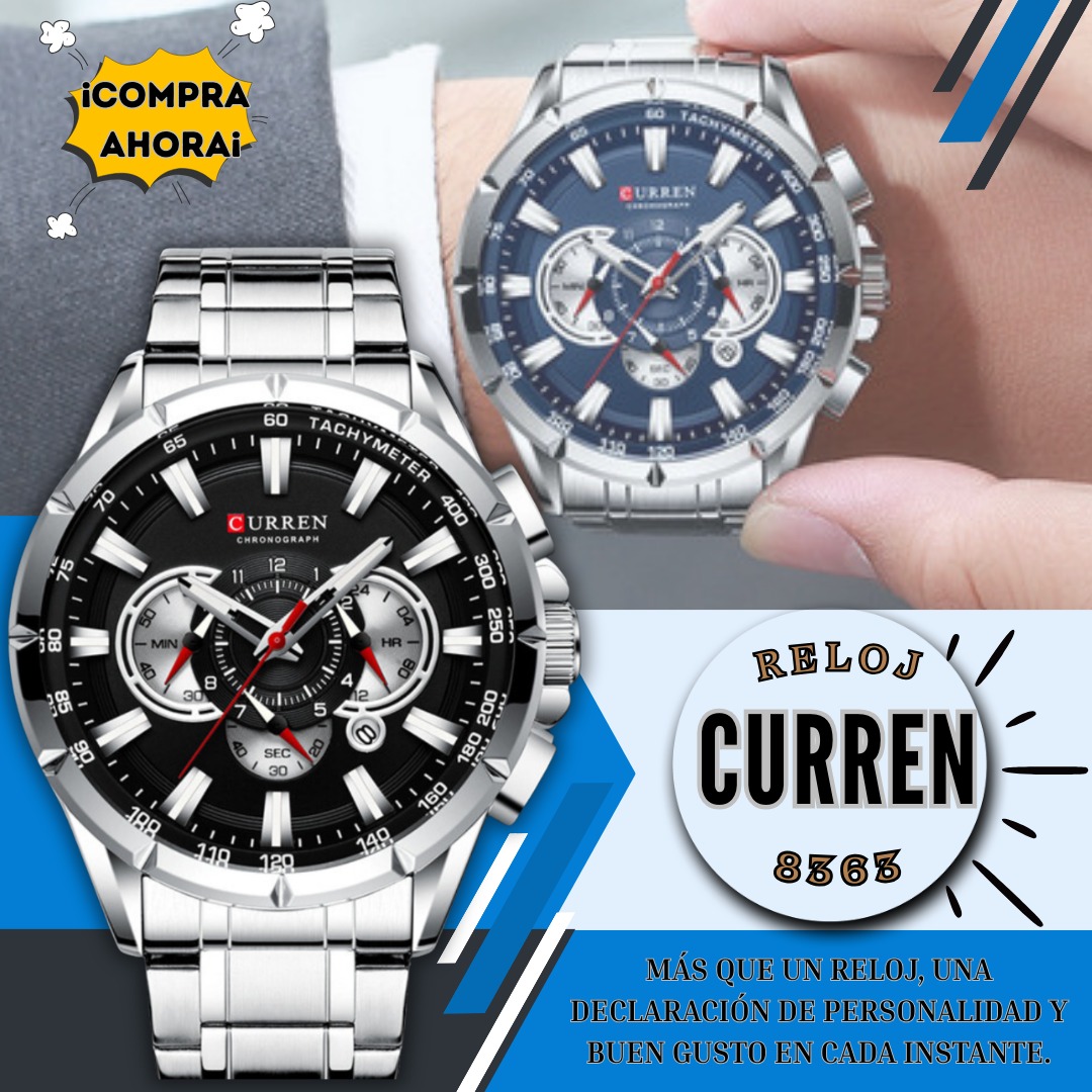 RELOJ ORIGINAL CURREN 8363 CON CAJA🎁